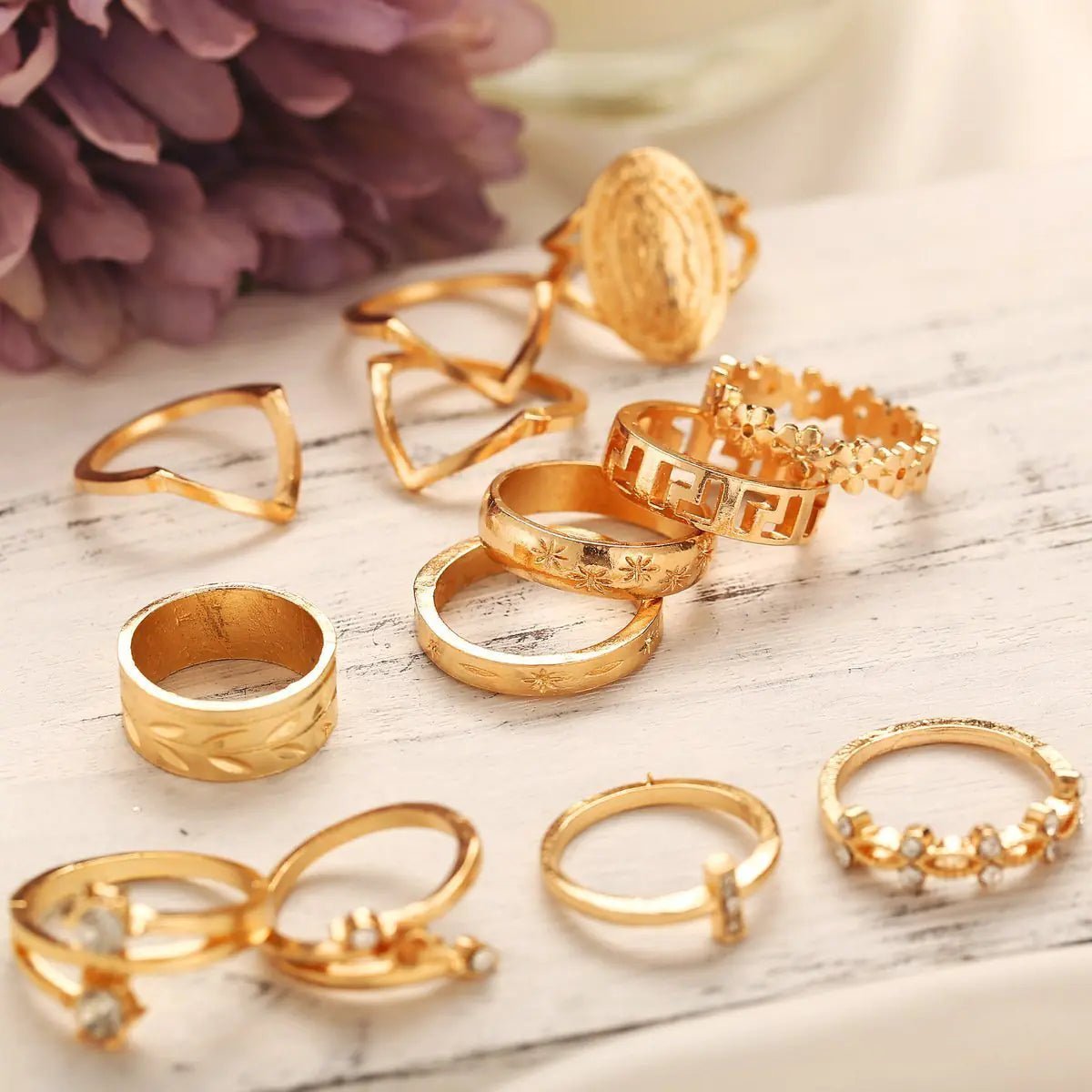 13pc Medallion Ring Set - Allure SocietyRings