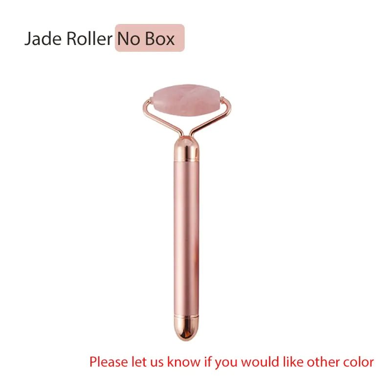 3 - in - 1 Vibrating Jade Roller & Eye Press Set: Electric Facial Massager - Allure SocietySkincare Accessories