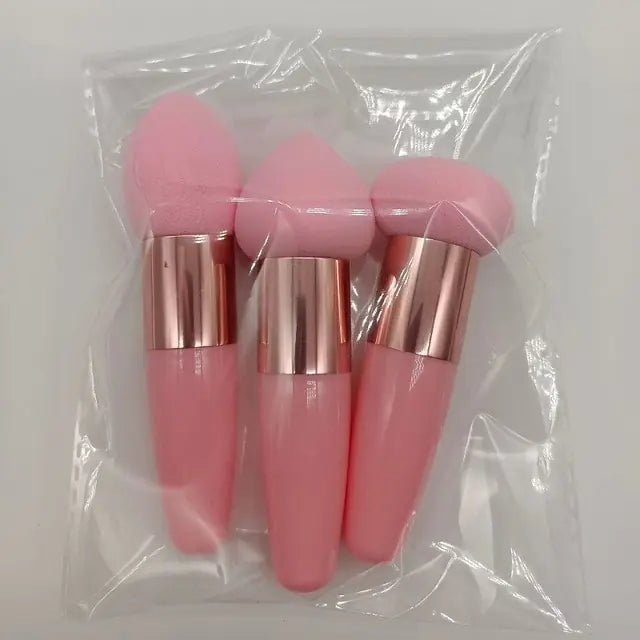3Pcs Women Mushroom Head Brush Set - Allure SocietyMakeup Brush Set