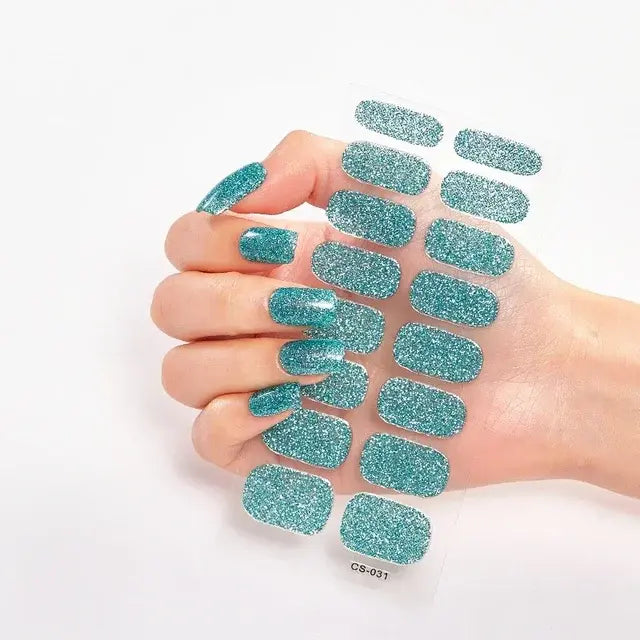Semi Cured Gel Nail Wraps Full Cover Adhesive Manicure Decoration - Allure SocietyFalse Nail Kits and Dryers
