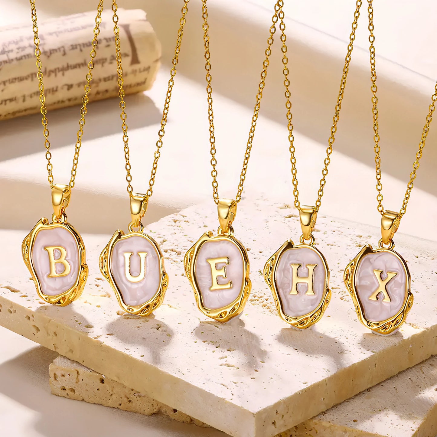 Letters Dimensional Necklace - Allure SocietyNecklaces