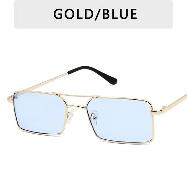 Classic Retro Rectangle Metal Frame Sunglasses - Allure SocietyUV Sunglasses
