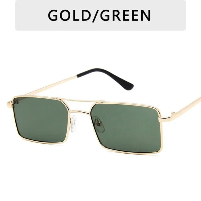 Classic Retro Rectangle Metal Frame Sunglasses - Allure SocietyUV Sunglasses