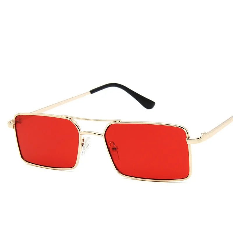 Classic Retro Rectangle Metal Frame Sunglasses - Allure SocietyUV Sunglasses