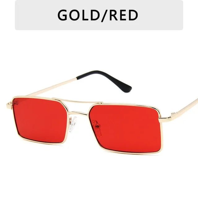 Classic Retro Rectangle Metal Frame Sunglasses - Allure SocietyUV Sunglasses