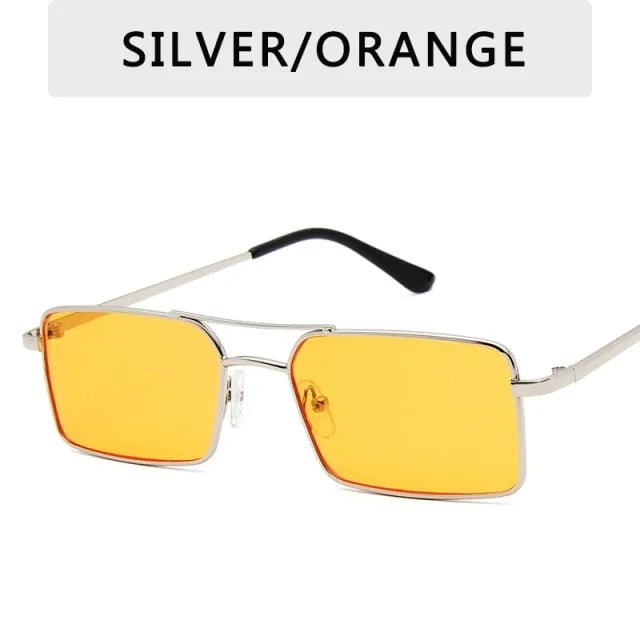 Classic Retro Rectangle Metal Frame Sunglasses - Allure SocietyUV Sunglasses