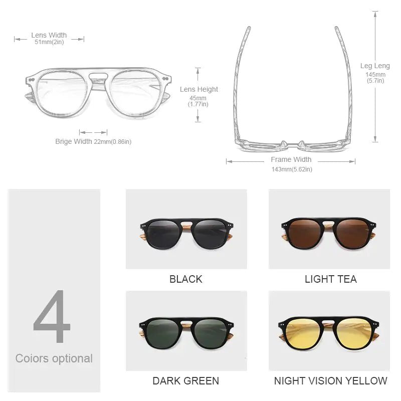 Classic Wood Sunglasses - Allure SocietyUV Sunglasses