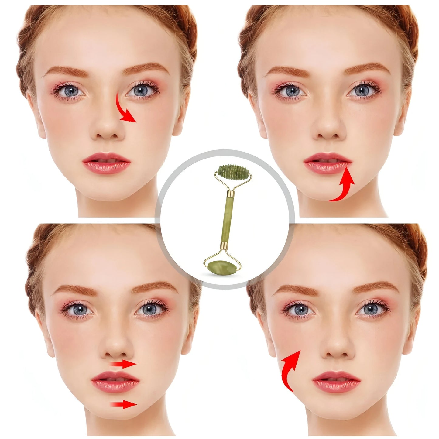 Double Head Jade Facial Massage Roller - Allure SocietySkincare Accessories