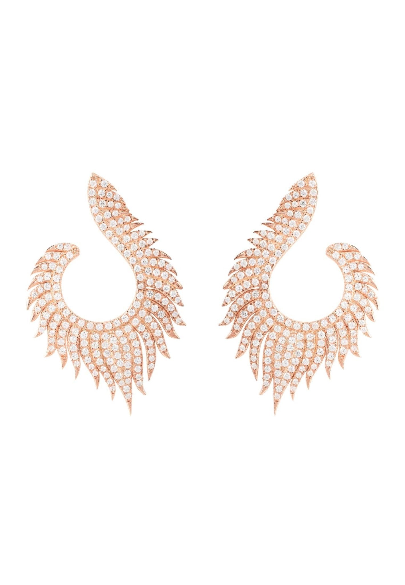 Flame Hoop Earrings Rosegold - Allure SocietyEarrings