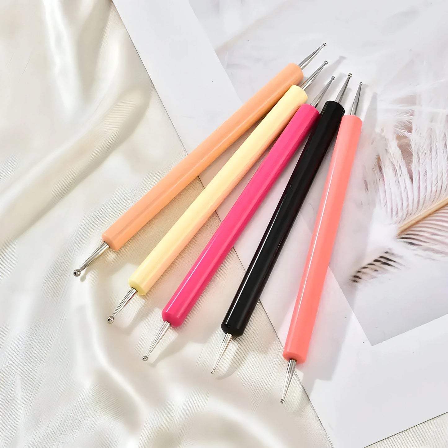 Gel Liner Polish Brush Set Nail Art Dotting Tools - Allure SocietyFalse Nail Kits and Dryers