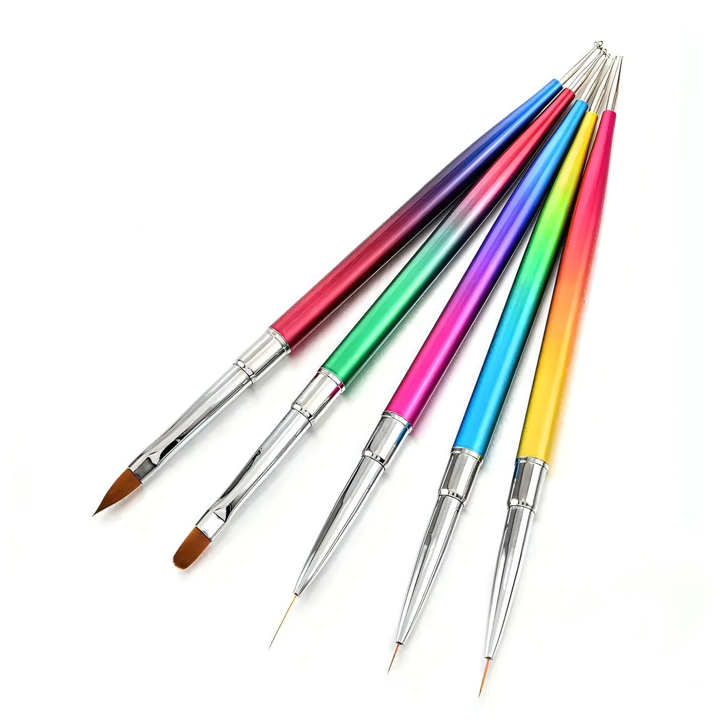 Gel Liner Polish Brush Set Nail Art Dotting Tools - Allure SocietyFalse Nail Kits and Dryers