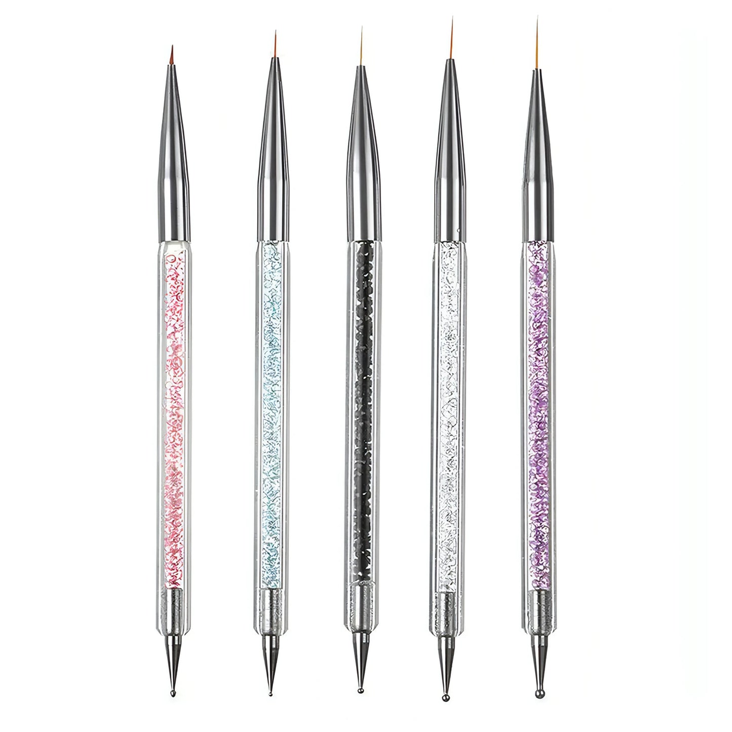Gel Liner Polish Brush Set Nail Art Dotting Tools - Allure SocietyFalse Nail Kits and Dryers