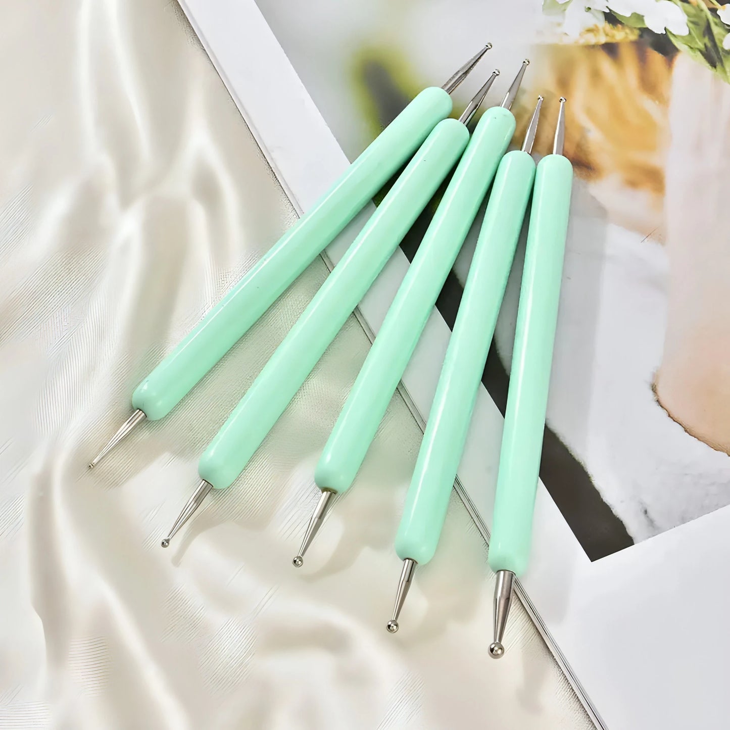 Gel Liner Polish Brush Set Nail Art Dotting Tools - Allure SocietyFalse Nail Kits and Dryers