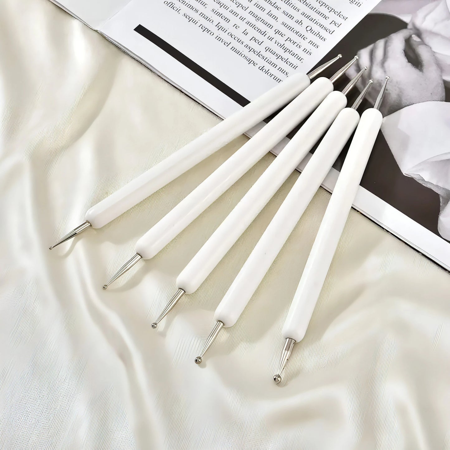 Gel Liner Polish Brush Set Nail Art Dotting Tools - Allure SocietyFalse Nail Kits and Dryers