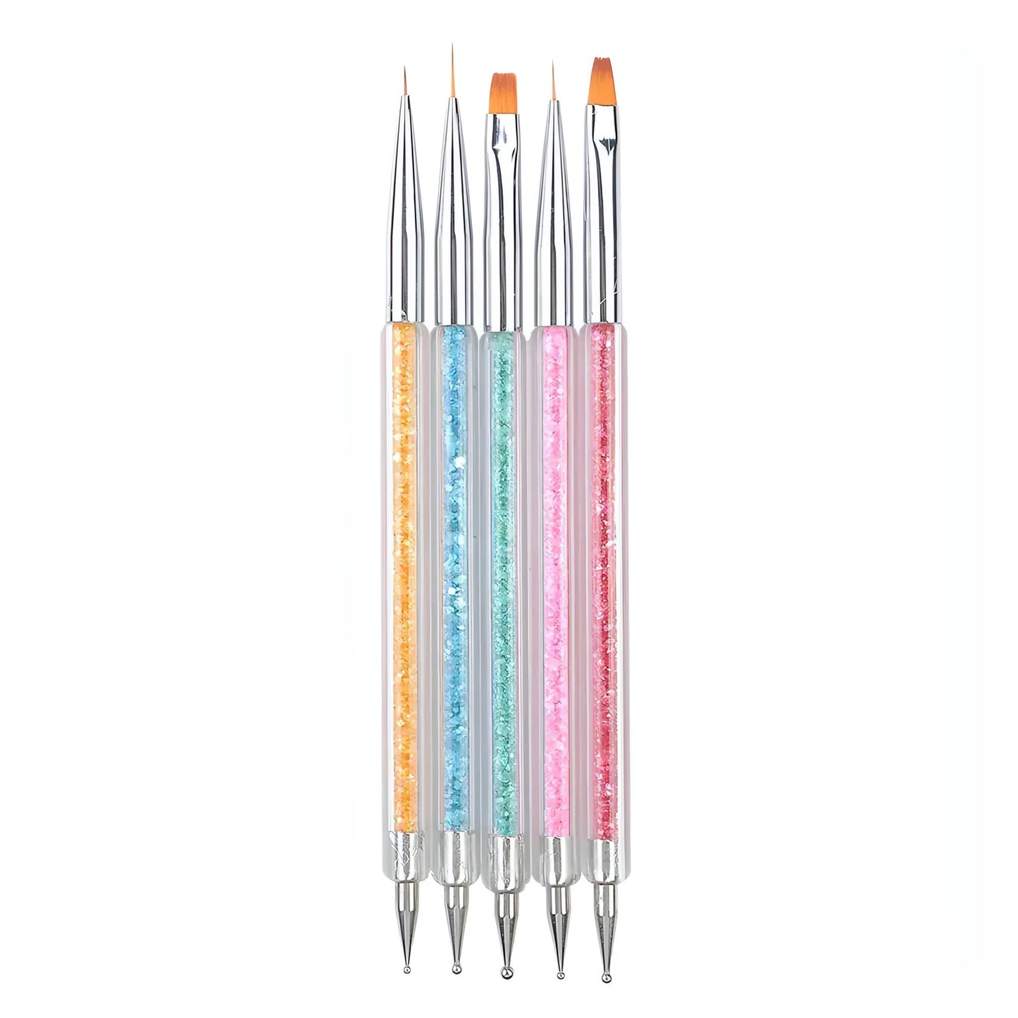 Gel Liner Polish Brush Set Nail Art Dotting Tools - Allure SocietyFalse Nail Kits and Dryers