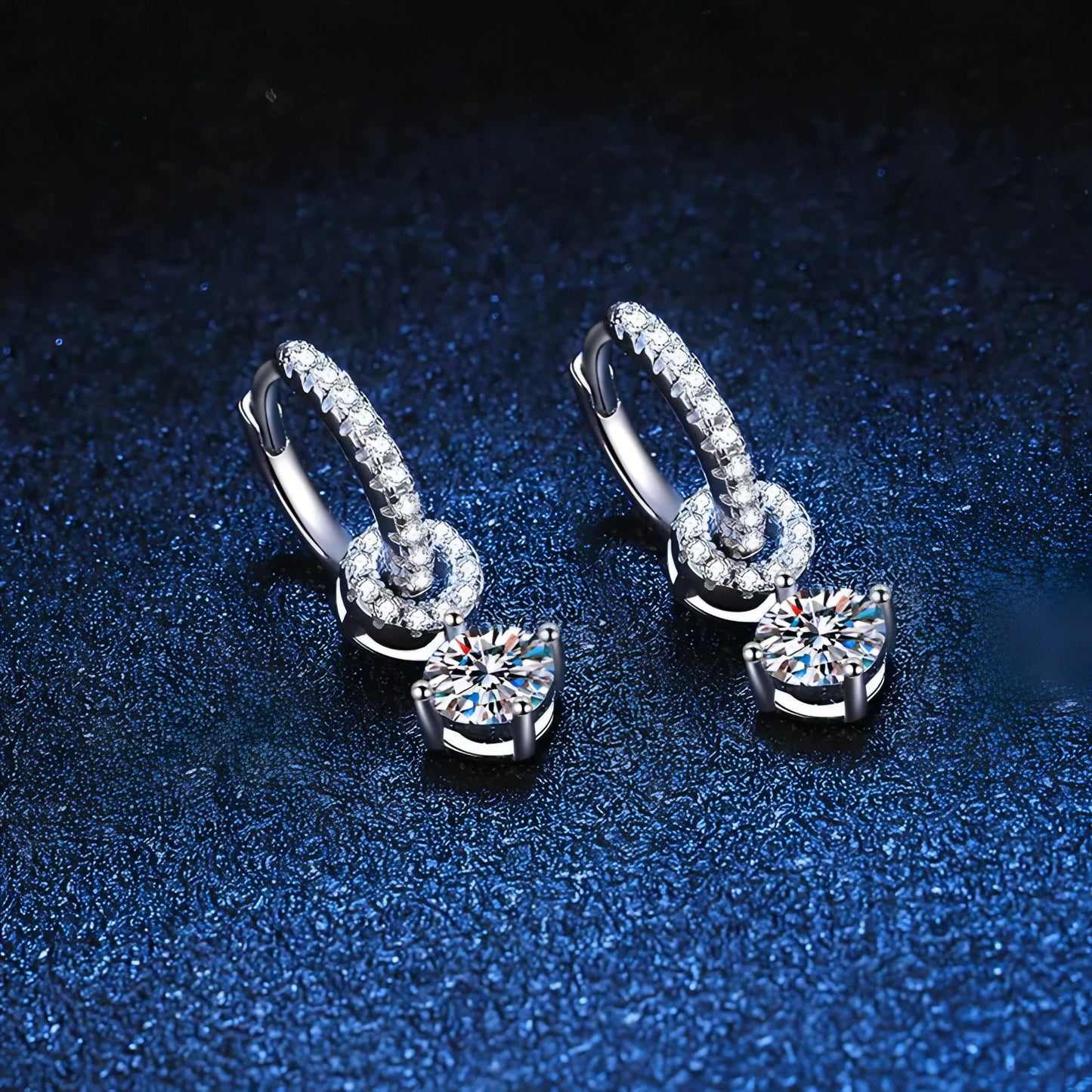 Genuine Moissanite Drop Earrings - Allure SocietyEarrings