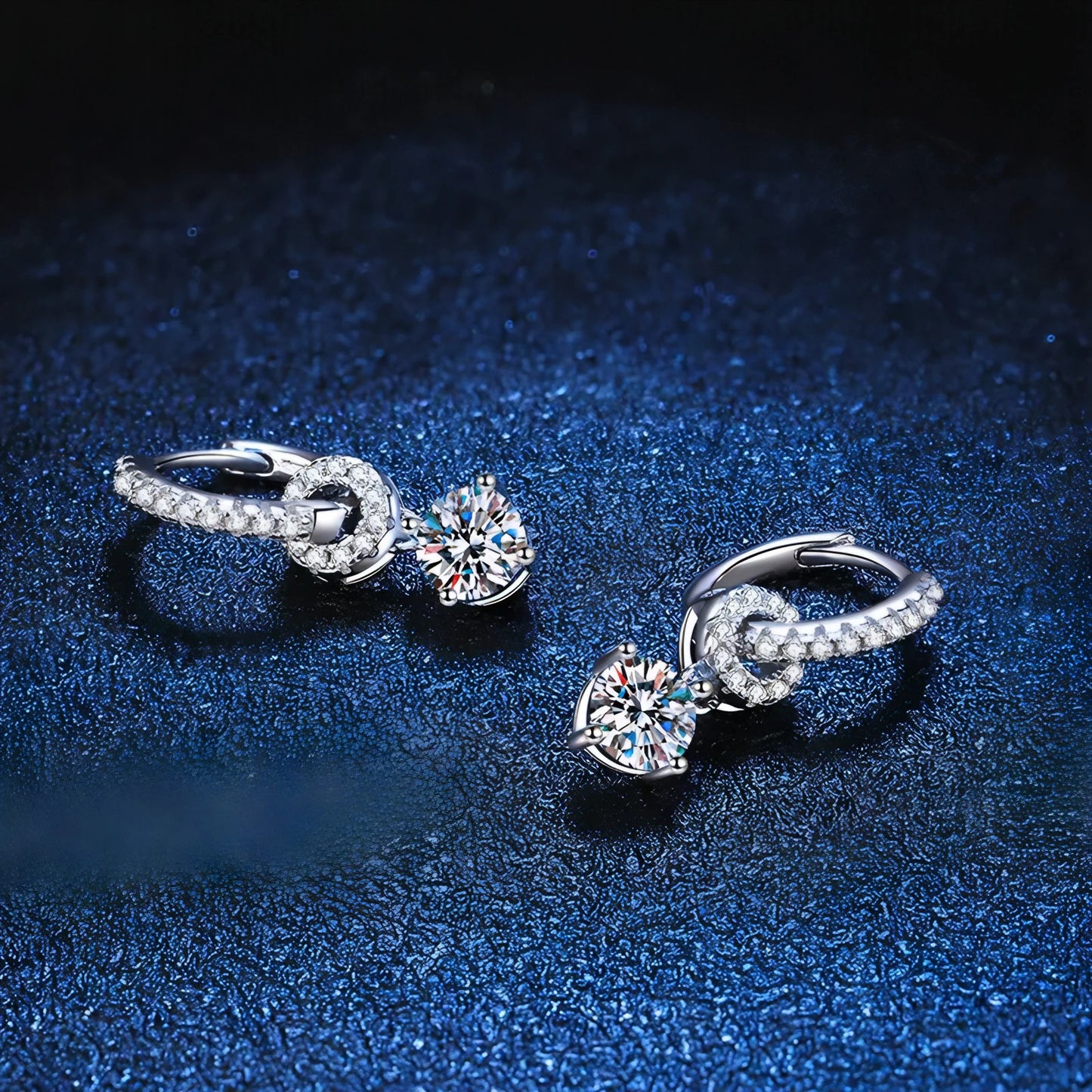 Genuine Moissanite Drop Earrings - Allure SocietyEarrings