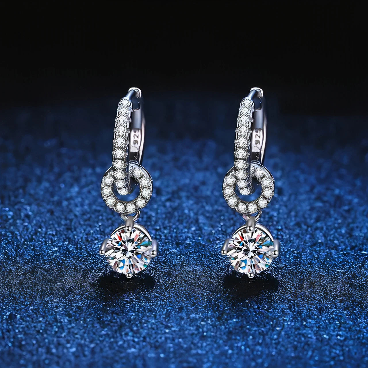 Genuine Moissanite Drop Earrings - Allure SocietyEarrings