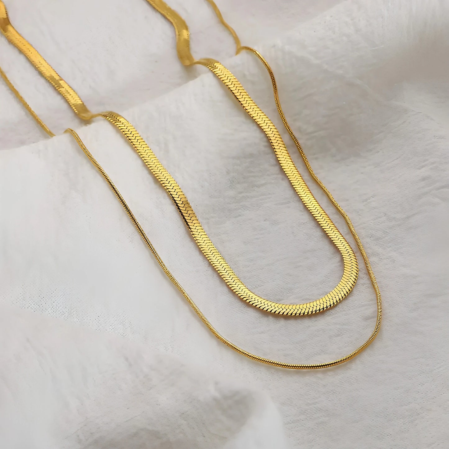 Herringbone Snake Necklace - Allure SocietyNecklaces
