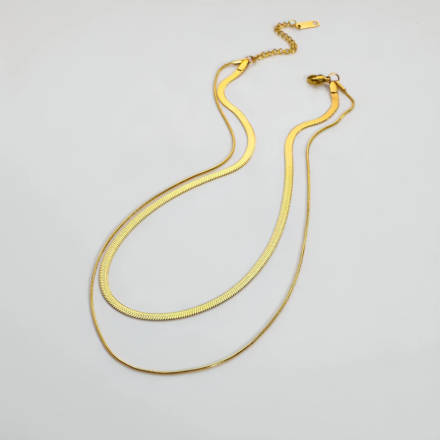Herringbone Snake Necklace - Allure SocietyNecklaces