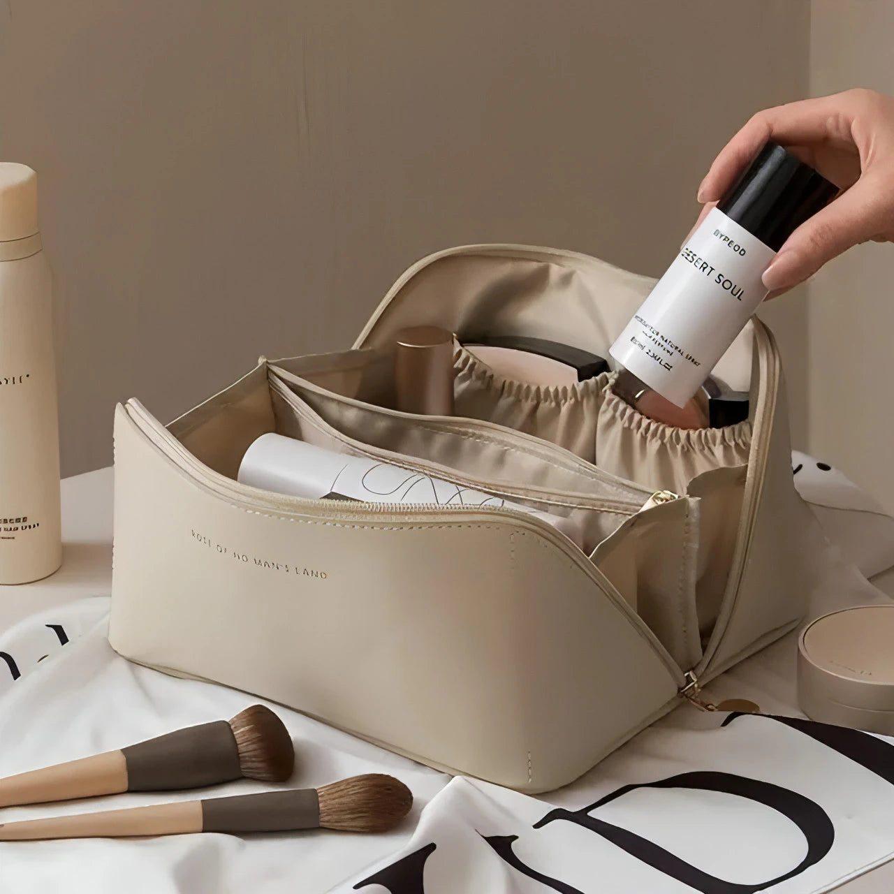 Large Capacity Portable Makeup Bag - Allure SocietyMakeup Storage