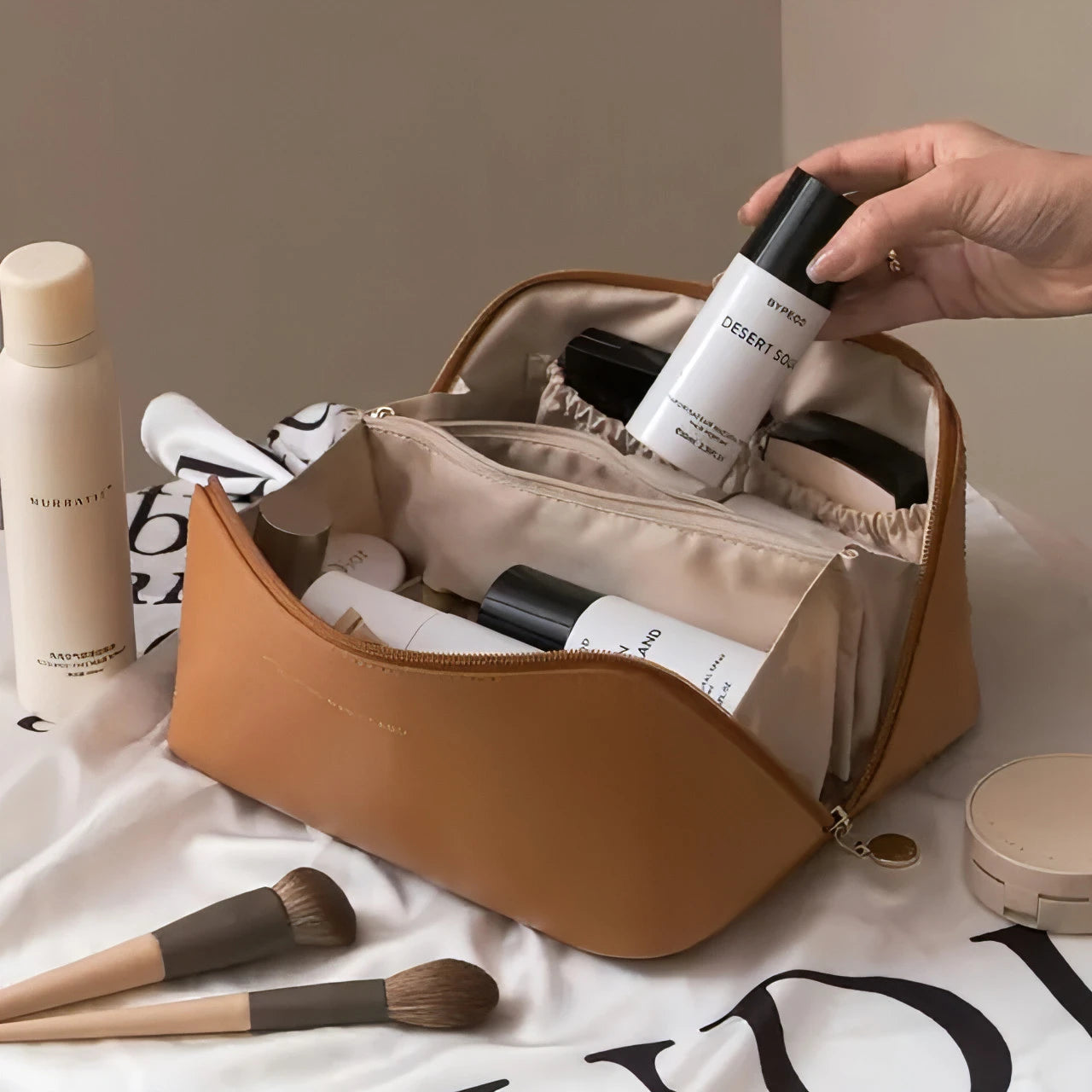 Large Capacity Portable Makeup Bag - Allure SocietyMakeup Storage