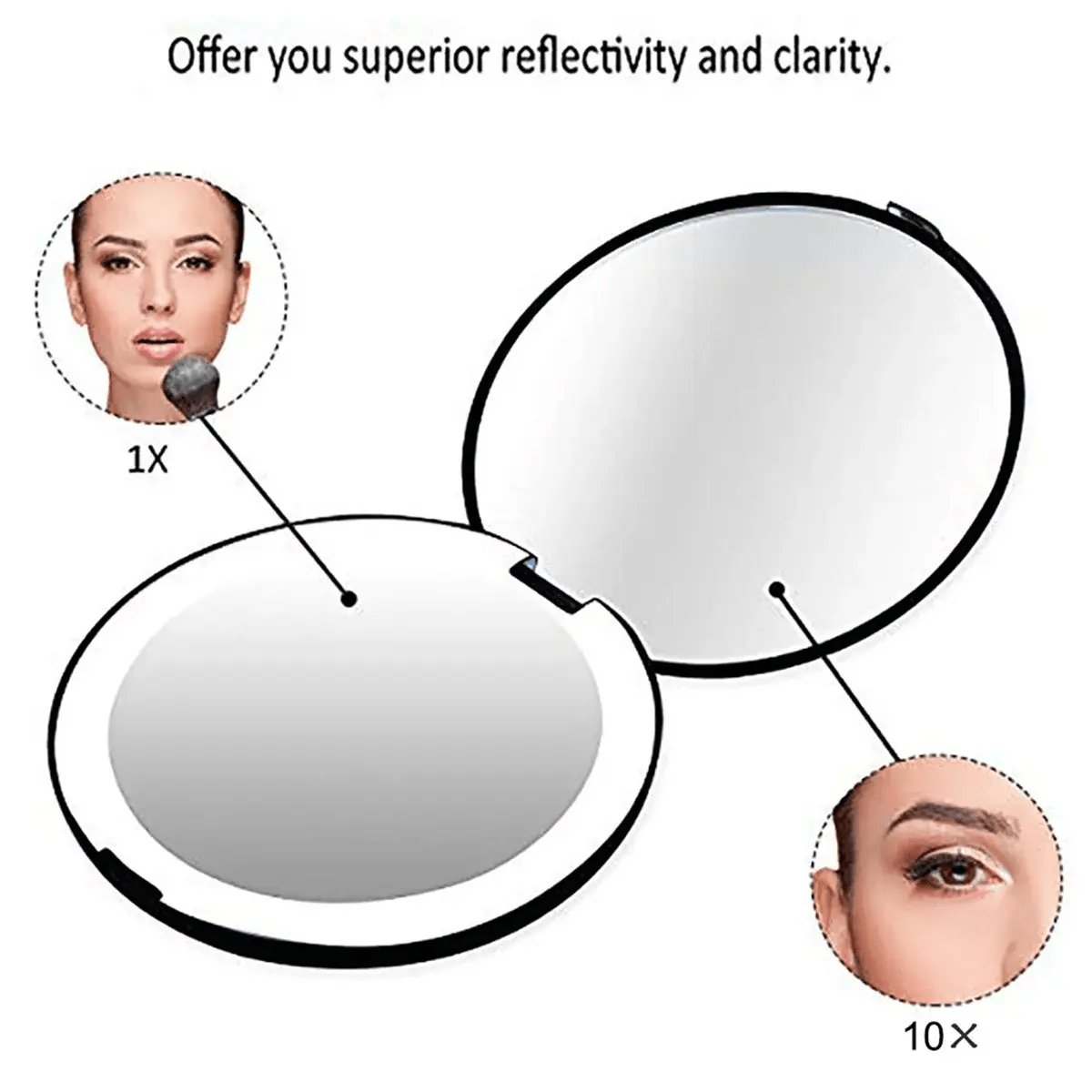 Led Folding Makeup Mirror - Allure SocietyMakeup Accessories