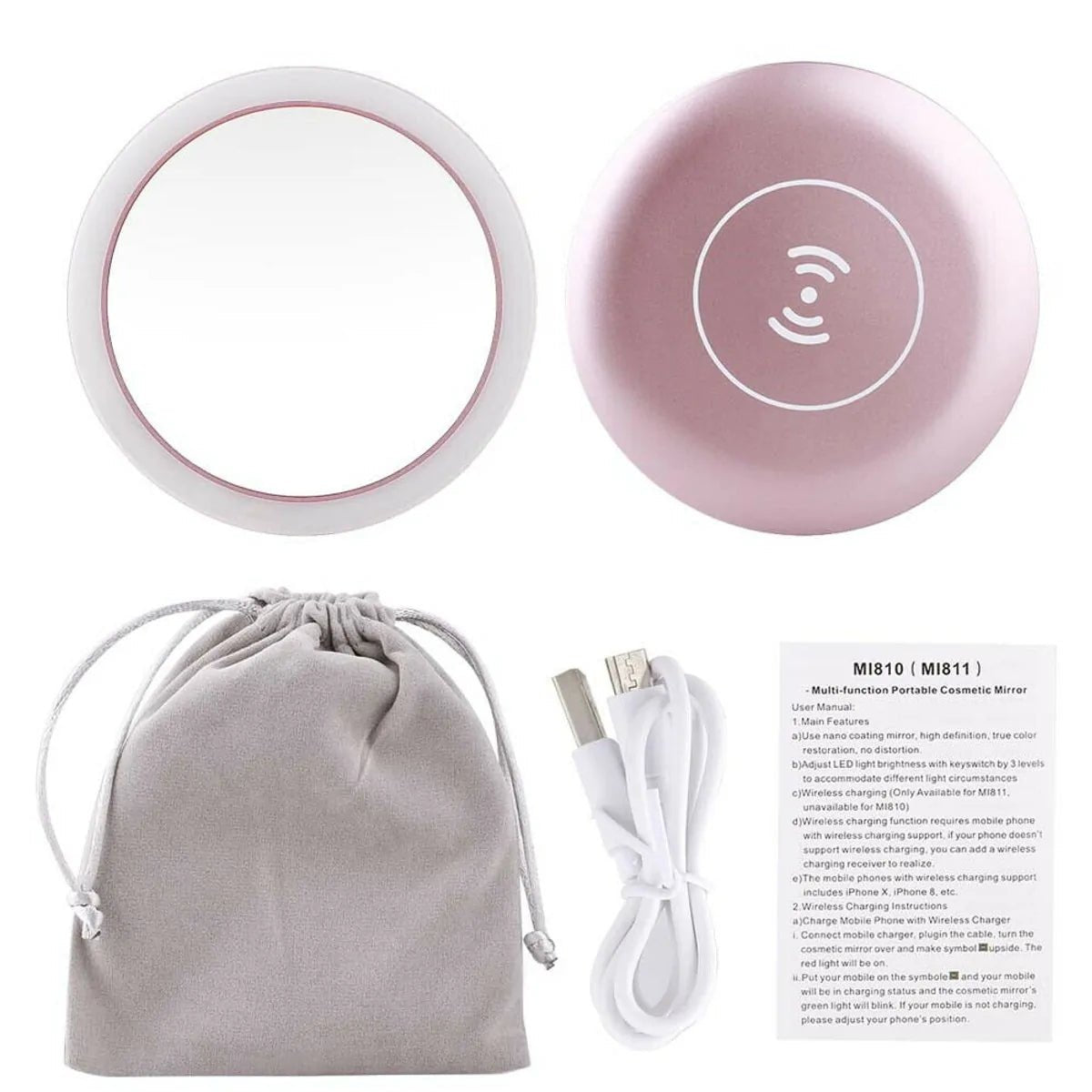 LED Makeup Mirror Wireless Charger - Allure SocietyMirrors
