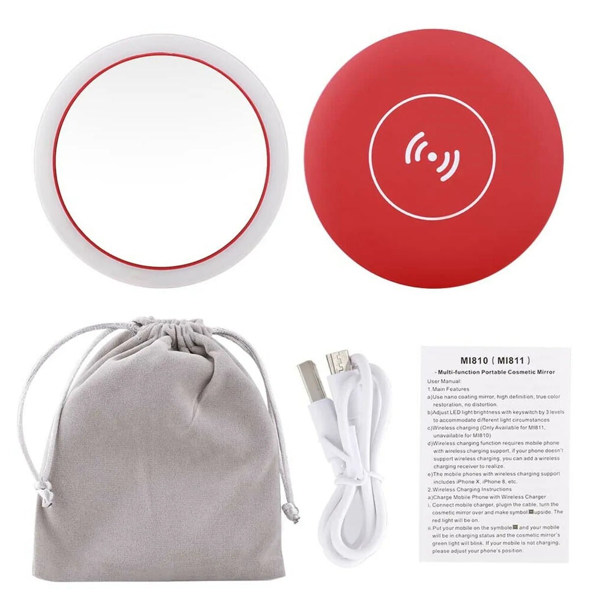 LED Makeup Mirror Wireless Charger - Allure SocietyMirrors