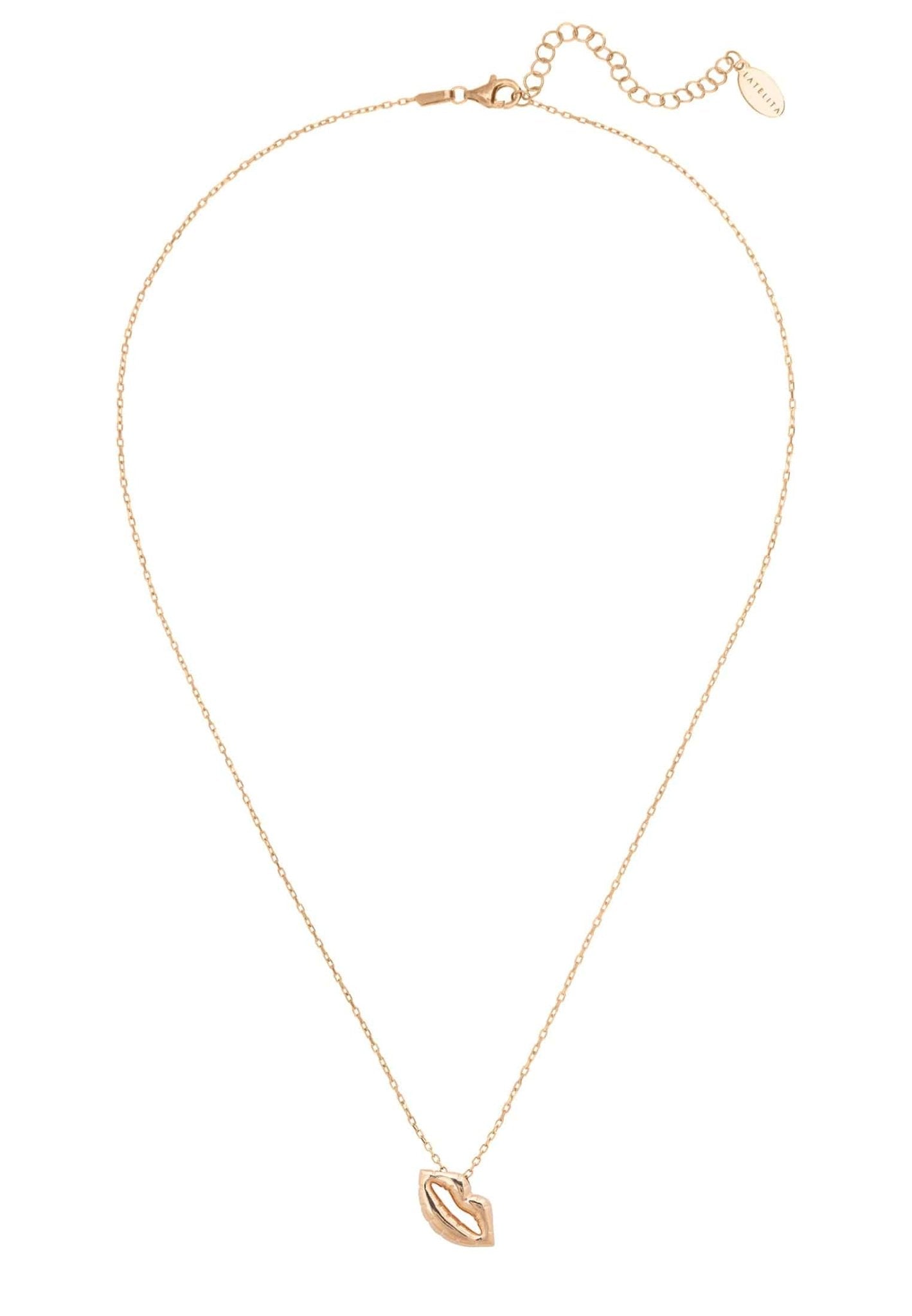 Luscious Lips Pendant Necklace Rosegold - Allure SocietyNecklaces
