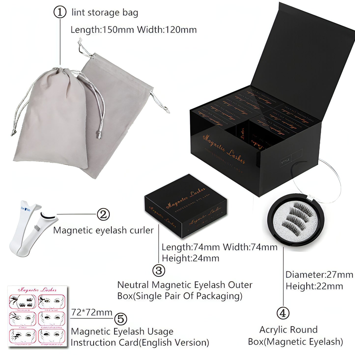 Magnetic Eyelashes - Allure SocietyFalse Eyelashes