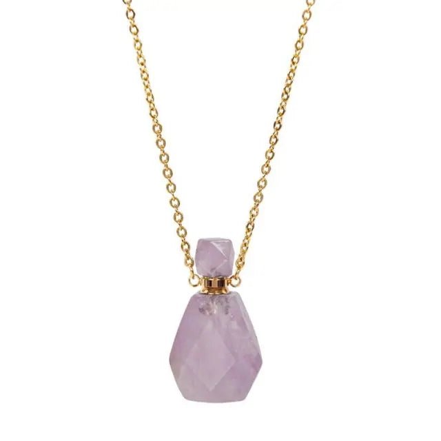 Natural Stone Essential Oil Bottles - Allure SocietyNecklaces