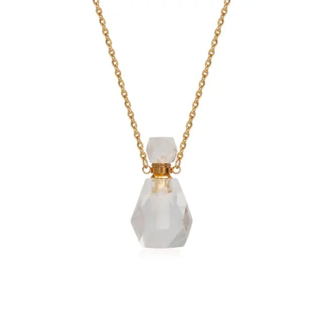 Natural Stone Essential Oil Bottles - Allure SocietyNecklaces