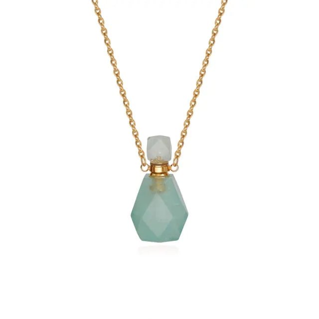 Natural Stone Essential Oil Bottles - Allure SocietyNecklaces