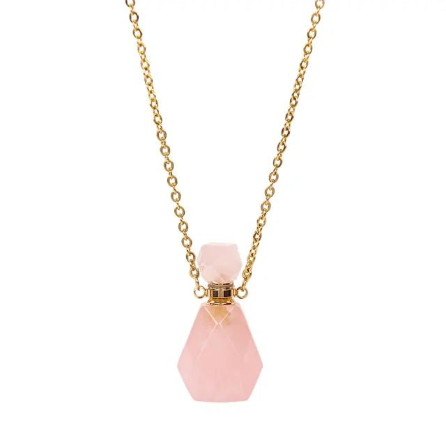 Natural Stone Essential Oil Bottles - Allure SocietyNecklaces