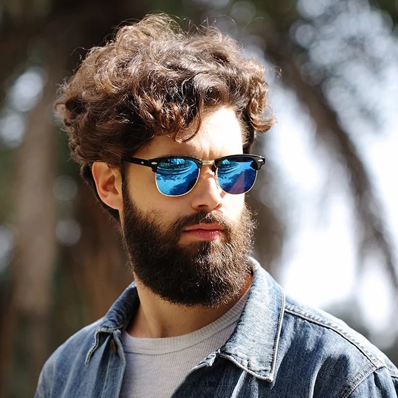 Polarized Semi - Rimless Unisex Sunglasses - Allure SocietyPolarised Sunglasses