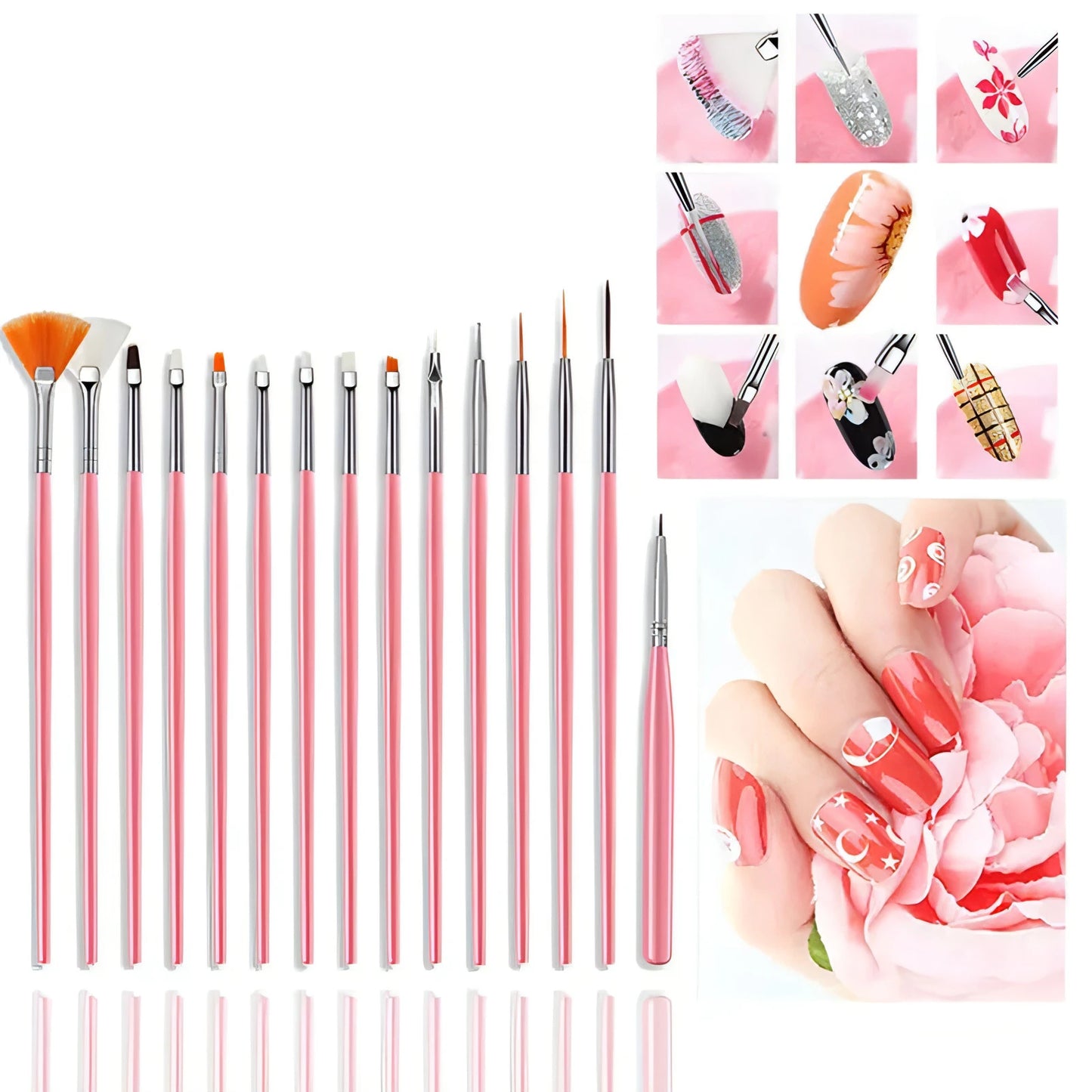 Poly Nail Gel Kit With 54W UV Lamp - Allure SocietyFalse Nail Kits and Dryers