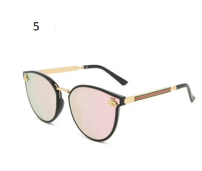 Retro Round Bee Sunglasses - Allure SocietyUV Sunglasses
