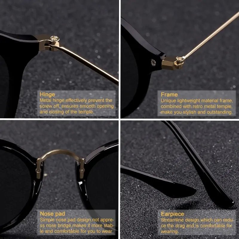 Retro Round Polarised Sunglasses - Allure SocietyPolarised Sunglasses
