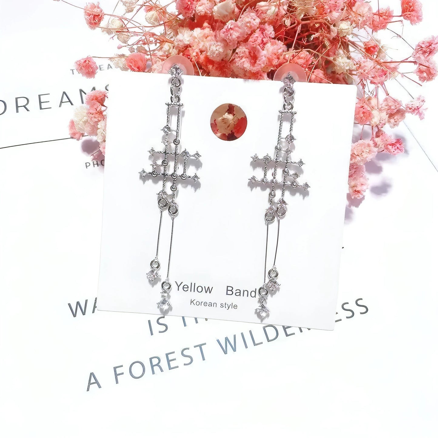 Rhinestone Long Tassel Earrings - Allure SocietyEarrings