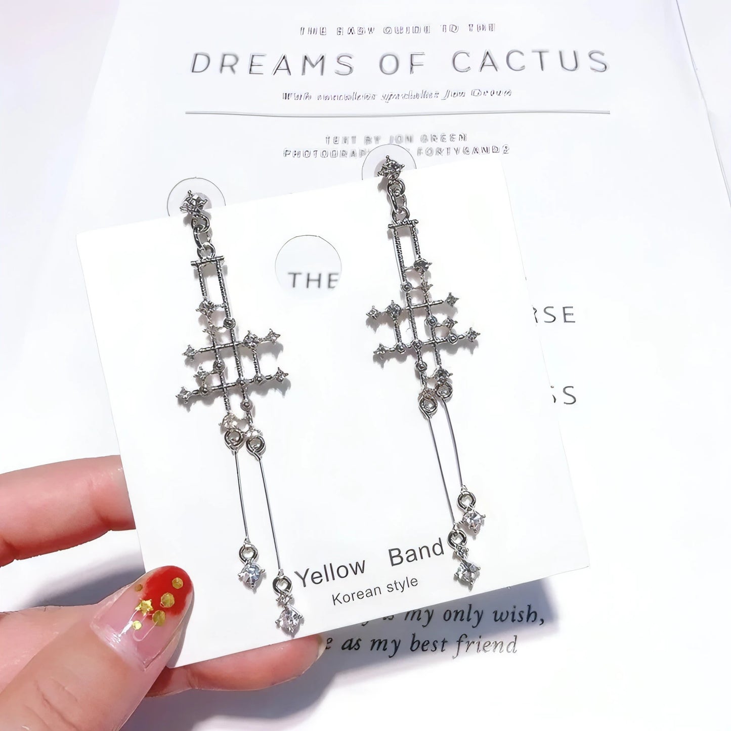 Rhinestone Long Tassel Earrings - Allure SocietyEarrings