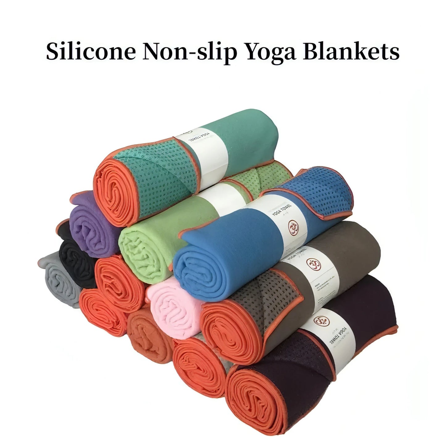 Silicone Non - slip Yoga Blankets Yoga Mat Cover Towel Sports Travel Fitness Exercise Pilates Foldable Blankets - Allure SocietyYoga Towel and Blankets