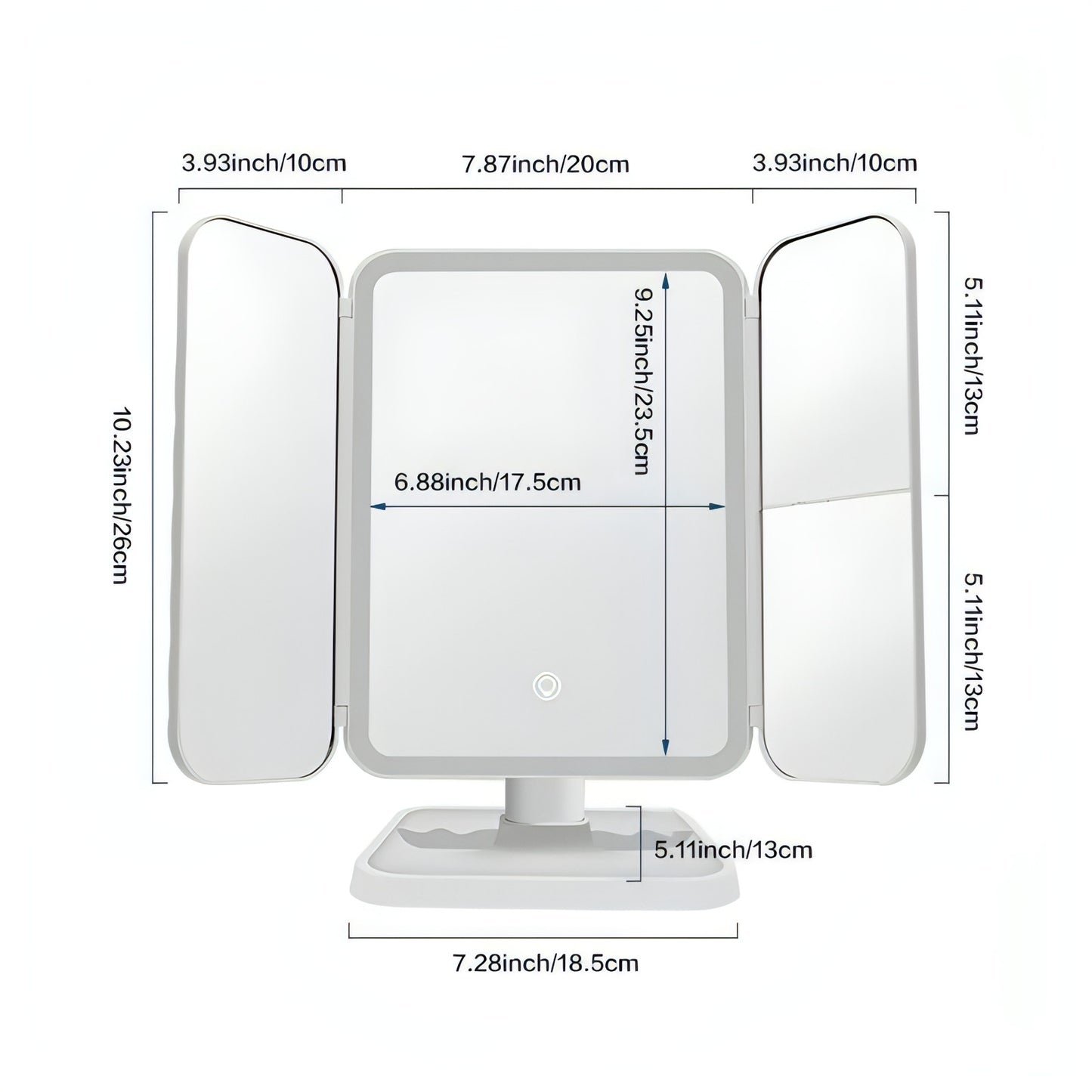Smart Tri LED Makeup Mirror - Allure SocietySmart Face Mirrors