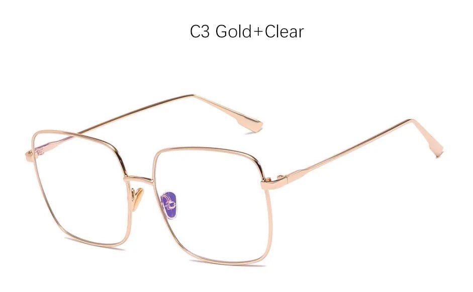 Square Framed Transparent Glasses - Allure SocietyUV Sunglasses