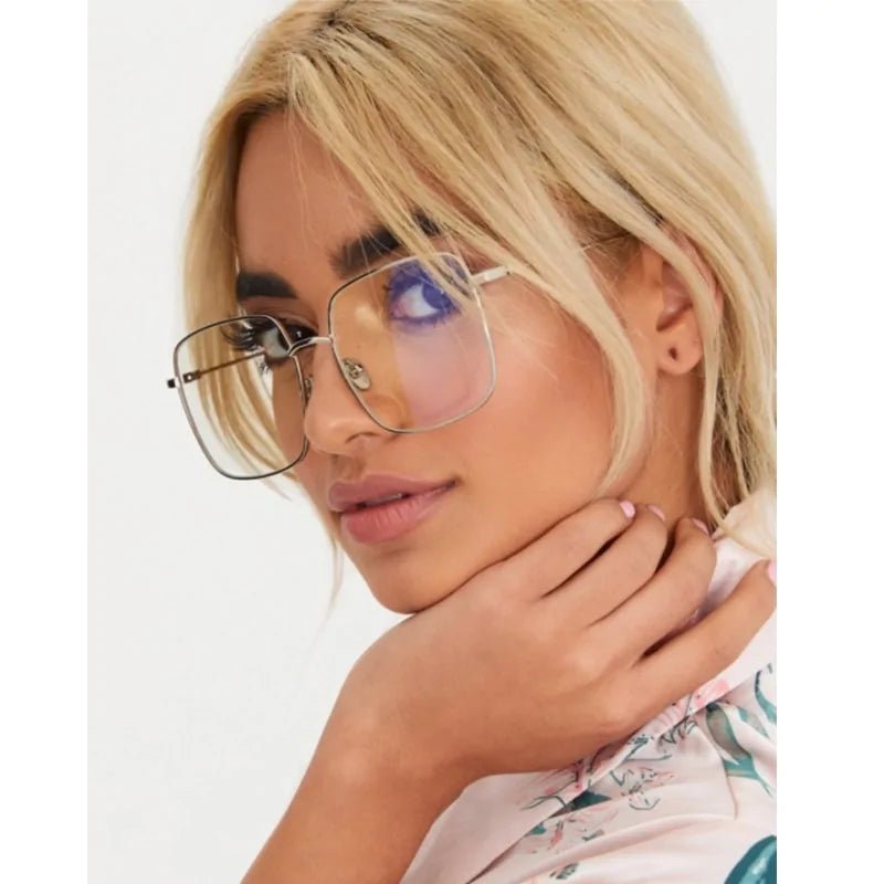 Square Framed Transparent Glasses - Allure SocietyUV Sunglasses