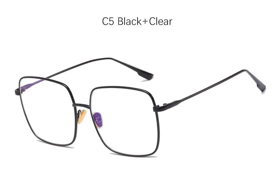 Square Framed Transparent Glasses - Allure SocietyUV Sunglasses
