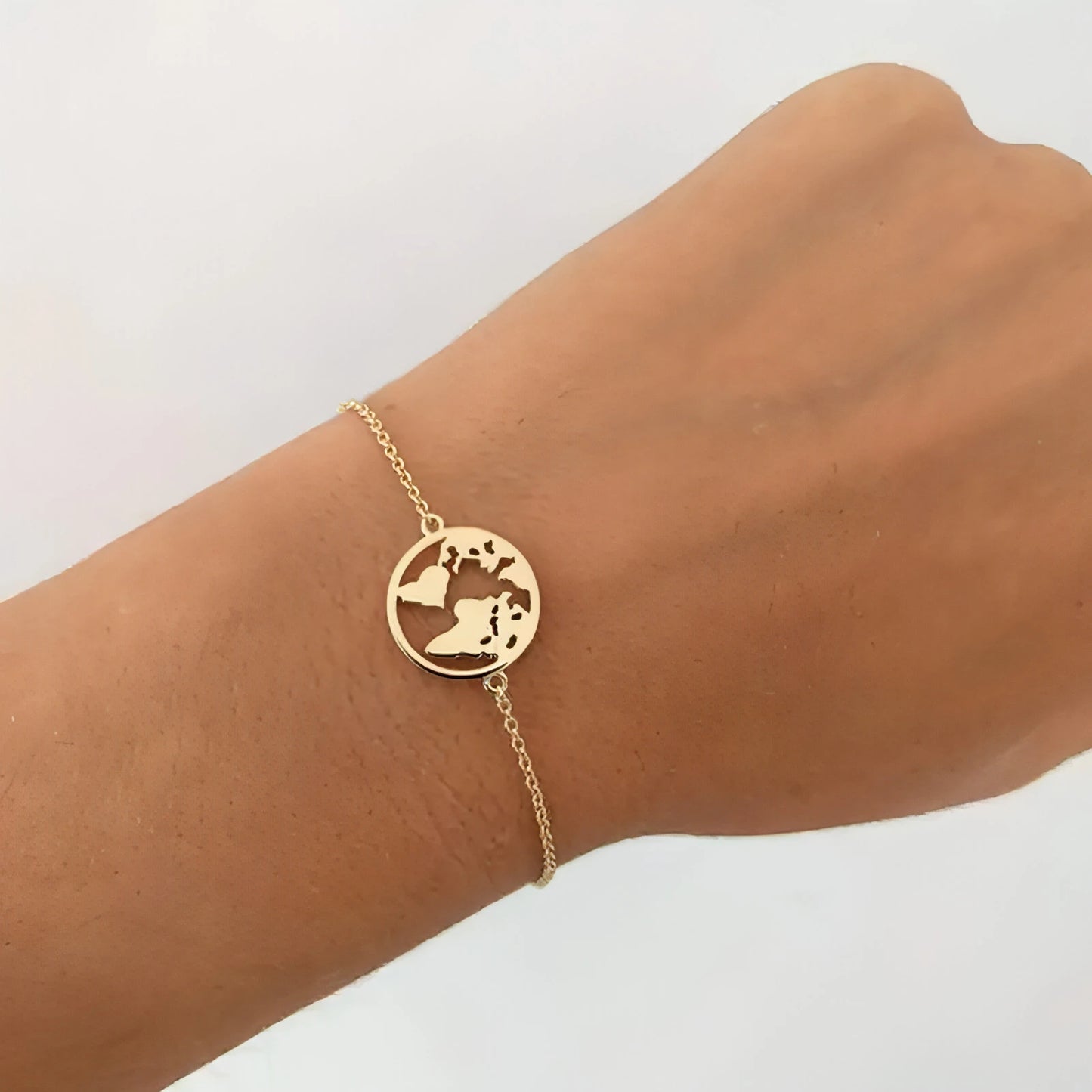 Stainless Steel World Map Bracelets For Women - Allure SocietyBracelets