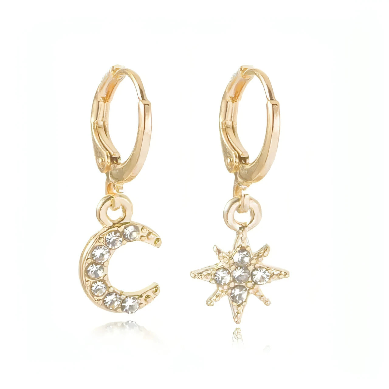 Star and Moon Drop Earrings - Allure SocietyEarrings