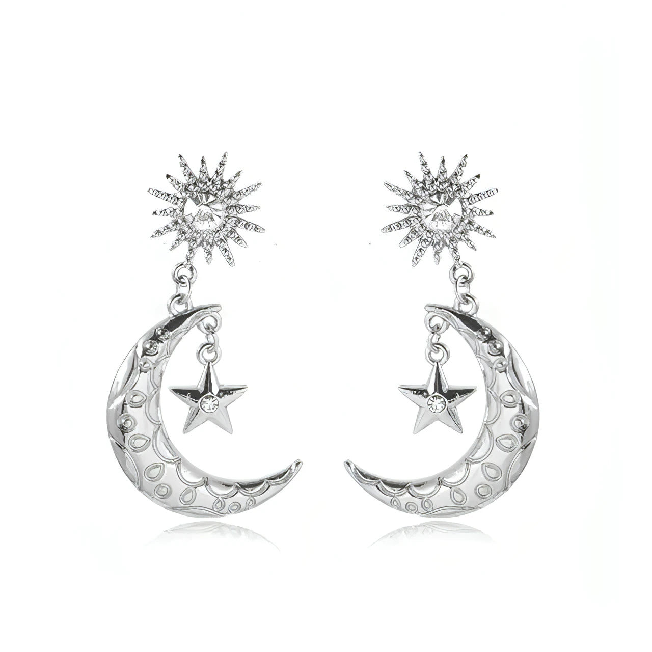 Star and Moon Drop Earrings - Allure SocietyEarrings