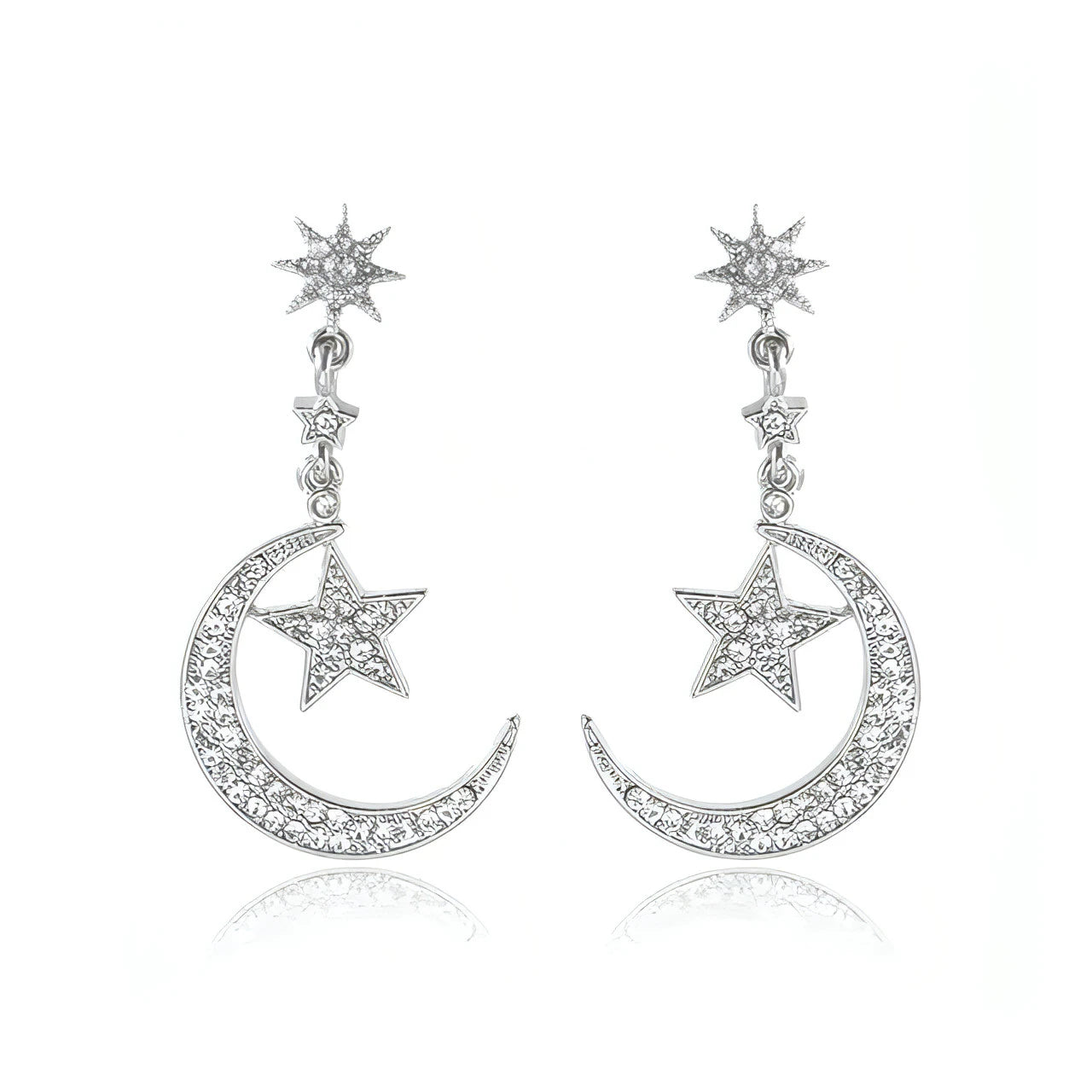 Star and Moon Drop Earrings - Allure SocietyEarrings